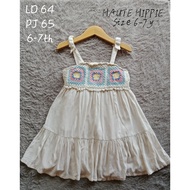 Children's dress with knitted combination 6-7 years old HEUTE HIPPIE