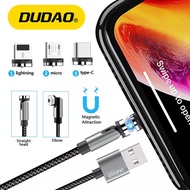 Dudao foldable magnetic USB cable + plug set kit Lightning / USB Type C / micro USB 3 A 1 m gray