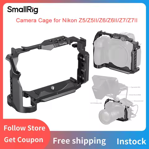 SmallRig Camera Cage for Nikon Z5/Z5II/Z6/Z6II/Z7/Z7II with Multiple Expansion Interfaces,Compatible