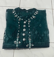 Nadira Dress Busui Bahan Organza Bordir Dengan Detai Payet Mote Gamis Pesta Baju Kondangan Mewah Ter