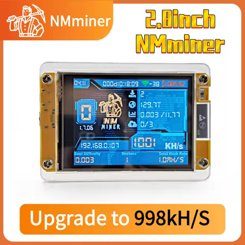 NMMiner NerdMiner V2 Hashrate Lucky Miner ESP32 2.8 inch Smart Display Crypto Solo Lottery 960KH/s B
