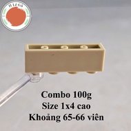 Combo of 1 ounce of 1x4 sand gold bricks (about 65-66 bricks)