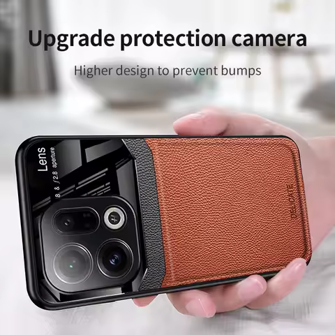 For Oppo Find X9 Magnetic Leather Case for Oppo Find X9 Pro Back Cover Fundas Para Camera Protection