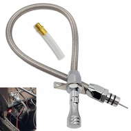 Firewall Mounted Stainless Flexible Oil Dipstick for Ford C4 C6 AOD 4R70W Transmission Fill in Style