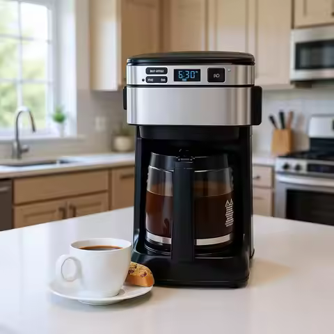 12 Cup Programmable Coffee Maker, Front Drip Coffee Maker