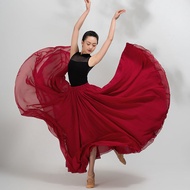 720 Degree Double Layer Chiffon Dance Performance Skirt Adult Large Swing Skirt