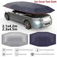 Outdoor Waterproof Dustproof Tent Cloth UV Protection Auto Tarpaulin Foldable Car Sun Shade Cover 2.