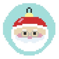 (PDF/XSD) Cross Stitch Pattern - Christmas Ornament Santa