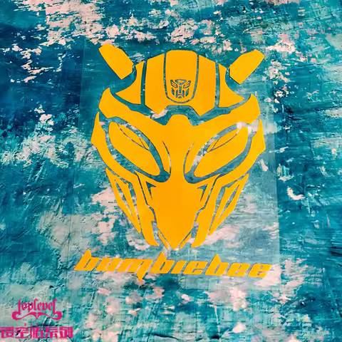 TLP Hollow Car Sticker, Transformers Bumblebee Mask Bumblebee Volkswagen Beetle Sticker