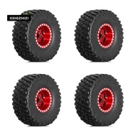 1 Inch Metal Wheels with Tires Upgrade Hub Tyre Set for 1/18 RC Crawler Car  TRX4-M   SCX24 FMS