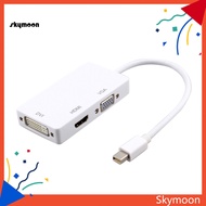 Skym* Portable 3 in 1 Thunderbolt Mini Display Port to HDMI-compatible VGA DVI Adapter Cable