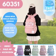 60351 #Korea Backpack High Quality ( Beg Sekolah / School Bag / Beg Galas / Laptop / College ) Desig