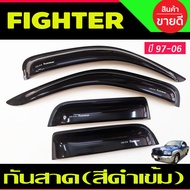 คิ้วกันสาดประตู คิ้วประตู กันสาด คิ้ว ดำทึบ รุ่น 4ประตู มาสด้า ไฟเตอร์ Mazda Fighter 1998 - 2005 ใส่