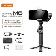 Hohem iSteady M6 Handheld Gimbal Stabilizer Selfie Tripod for Smartphone with AI Magnetic Fill Light