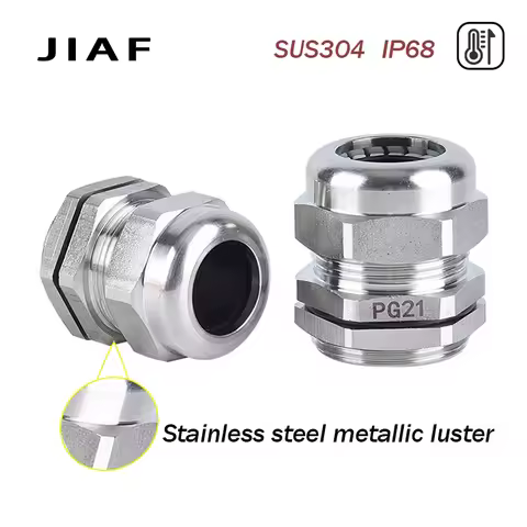 1PCS Waterproof Cable Gland 304 Stainless Steel Glands IP68 PG7 M12 Cable Joint PG13.5 M20*1.5 Cable