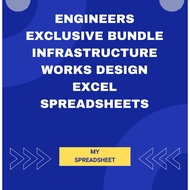 Engineers exclusive bundle infrastructure works design excel spreadsheets