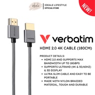 Verbatim 180cm V2.0 4K60Hz HDMI CablePREMIUM 4K HDMI 2.0 CABLE 180cm | 18Gbps High Speed | 4K@60Hz, 
