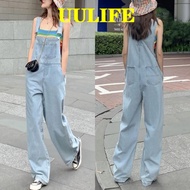 3333Y  Women's overalls/denim jumpsuit/denim overalls/loose jumpsuit/retro jumpsuit
