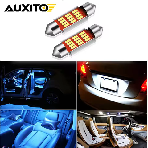 2pcs No Error Canbus Bulb LED Festoon 36mm C5W Number Plate License Light For Audi A4 A6 TT A8 Q3 Q5