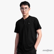 GALLOP : เสื้อยืดคอกระดุม T-SHIRT (Henley neck) รุ่น GT9151 สี BLACK - ดำ / ราคาปรกติ 990.-