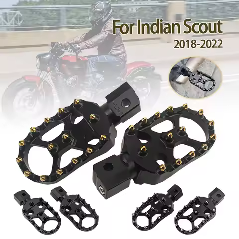 Motorcycle Front Footrest 360 Degree Adjustable Foot Pegs Rotatable FootPegs Rest For Indian Scout B