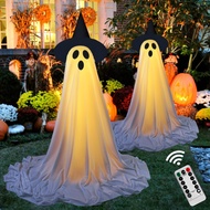 Halloween Ghost Hanging With String Lights Spooky Ghost Lighted Spooky For Home Indoor Garden Yard L