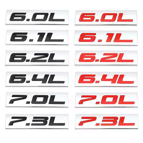 3D 6.0L 6.1L 6.2L 6.4L 7.0L 7.3L Car Emblem Badge Sticker for Dodge Challenger Toyota FORD V8 Super 