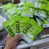 INFINlX UNIVERSAL CHARGER CABLE 1 METER CABLE 1M WHITE FAST CHARGING 3A 100CM CABLE 3 ampere