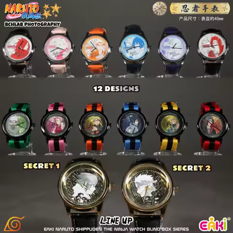 New in Stock EAKI Naruto Shippuden Blind Box Anime Merchandise Sasuke Uchiha Itachi Watch Wristwatch