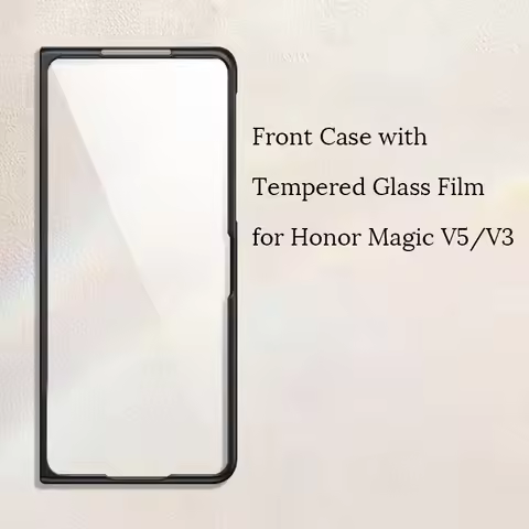 Front Case for Honor Magic V5 V3 Folding with Tempered Glass Film Shockproof Screen Protector Access