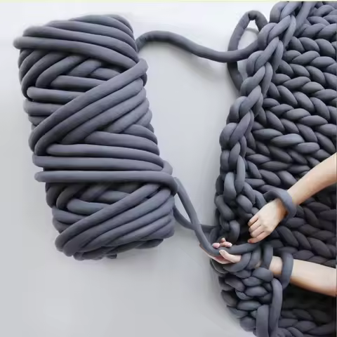 Hand Knitting Spin Coarse Thread, DIY, Pet Nest, Thick Chunky Yarn, Cotton Wool Tube Crochet Yarn, S