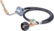 GasSaf 3 FT Propane Adapter Hose with Regulator,1 lb to 20 lb Converter Gas Regulator fit for Blacks