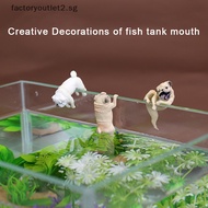 factoryoutlet2.sg Creative Dog Ornaments for Aquarium Fish  Simulation Resin Kawaii Cartoon Climbing Dogs Pendant Fish  Wall Landscaping Decor for Home Hot