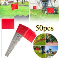 50pcs Lawn Marking Flags Outdoor Garden Yard Flags For Small Garden Irrigation Land Markers Reusable