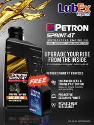 PETRON SPRINT 4T SC800 SCOOTER OIL FULLY SYNTHETIC SAE 5W-40 800ml + 120ml PETRON GEAR OIL