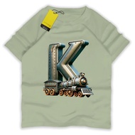 RGKids 3D Letter K T-Shirt for Boys 4-12 Years 3D Steam Train Alphabet DT162