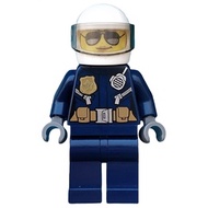 Original Lego City - Police Helicopter Pilot Female (Silver Sunglasses) Minifigure 60138 60139 60208 new