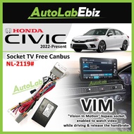 Honda Accord Civic FE CRV Socket TV Free Canbus Bypass Video In Motion VIM enabled to watch video wh