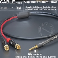 4.4mm to 2 RCA cable 0.2 to 5 meters - 4.4mm to 2 AV R-L balanced audio cable