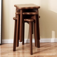 Wooden Stool Household Stool Stool Square Stool Solid Wood Round Stool Bench Dining Stool Wooden Vin