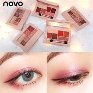 Novo Elegant Makeup Look Eyeshadow Palette 6 Color พาเลทอายแชโดว์ 6 เฉดสี