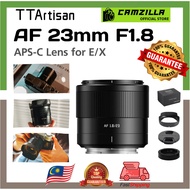 TTARTISAN 23mm F1.8 for E-Mount & X-Mount, AF 23mm f/1.8 APS-C Prime Lens (Black)