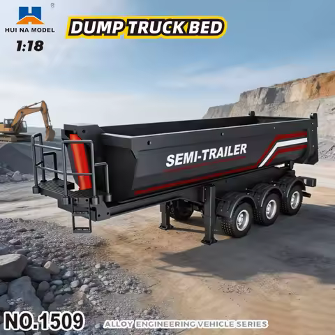 Huina 1/18 1509 Rc Semi Dump Trailer Electric Lifting For Rc Tractor Truck