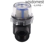 WISDOMEST Inline Filter, Female Thread Plastic Water Strainer, Water Pumps 50 Mesh Screen Black 1/2i