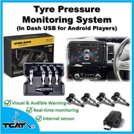 Steelmate TPMS Tyre Pressure Monitoring System USB TPMS with 4 Internal Sensors (for Android System)