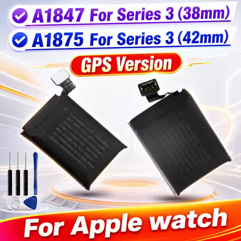 Smart Watch Replacement Battery A1847 For Apple Watch Series 3 38mm GPS A1875 42mm GPS Version With 