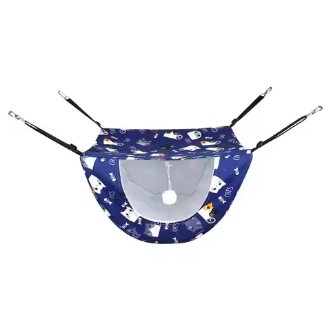 Cat Hammock Bed Double Layer Bed Cat Hammock Pet Cage Bed Soft Pet Bed Cat Swing Hammock Soft Plush