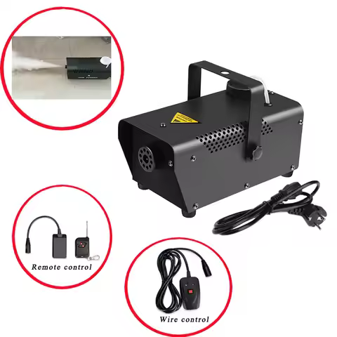 Mini 400W Smoke Machine Wire/Remote control Professional DJ Disco Bar Club Party Christmas Fog machi