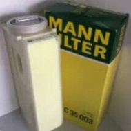 กรองอากาศรถ Benz ยี่ห้อ Mannfilter รหัสสินค้า C35003 สำหรับเครื่องยนต์ OM651 / 911-3 Body : C180,C20