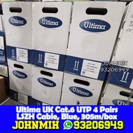 Ultima UK Cat.6 UTP 4 Pairs LSZH Cable, Blue, 305m/box 網線 電腦線 LAN線 NETWORK CABLE LAN cable Ethernet 